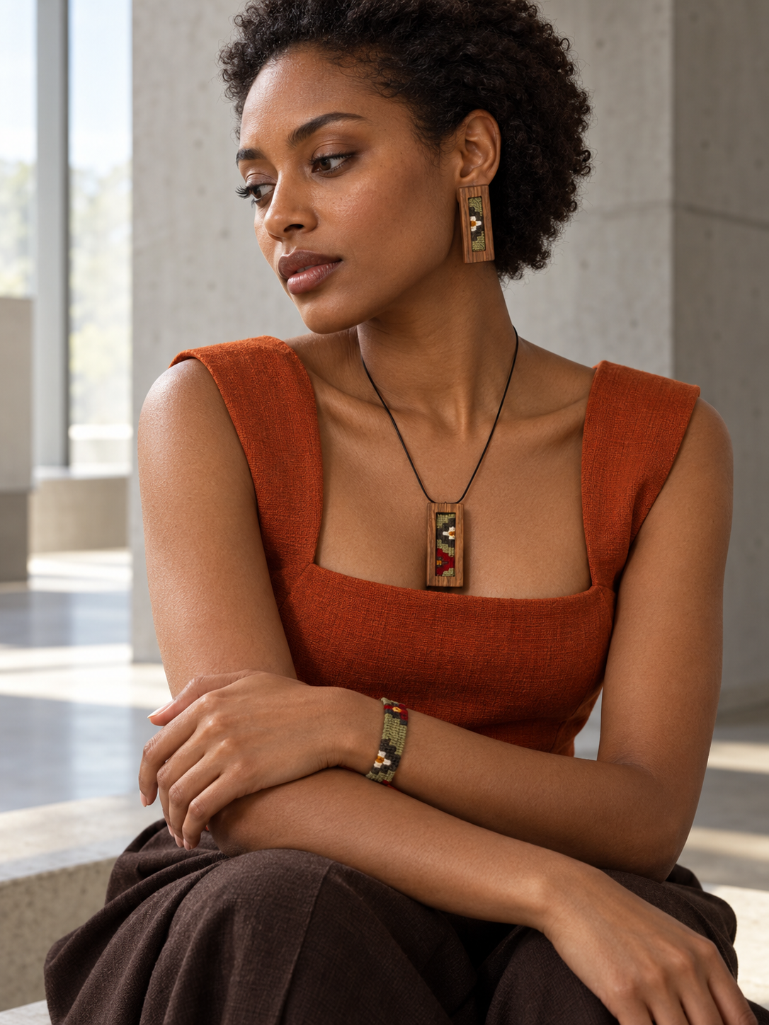 Rose Garden Kilim Jewellery Set