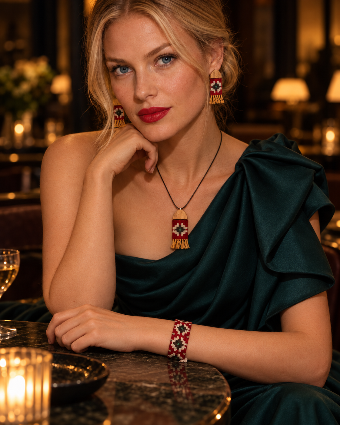 Saffron Dome Kilim Jewellery Set