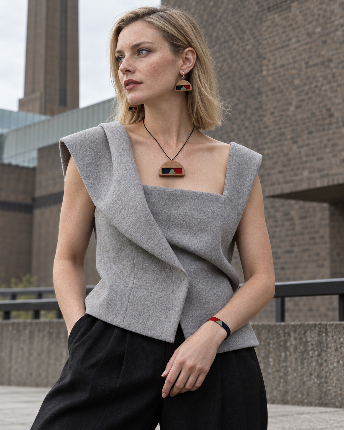 Crimson Dusk Kilim Jewellery Set