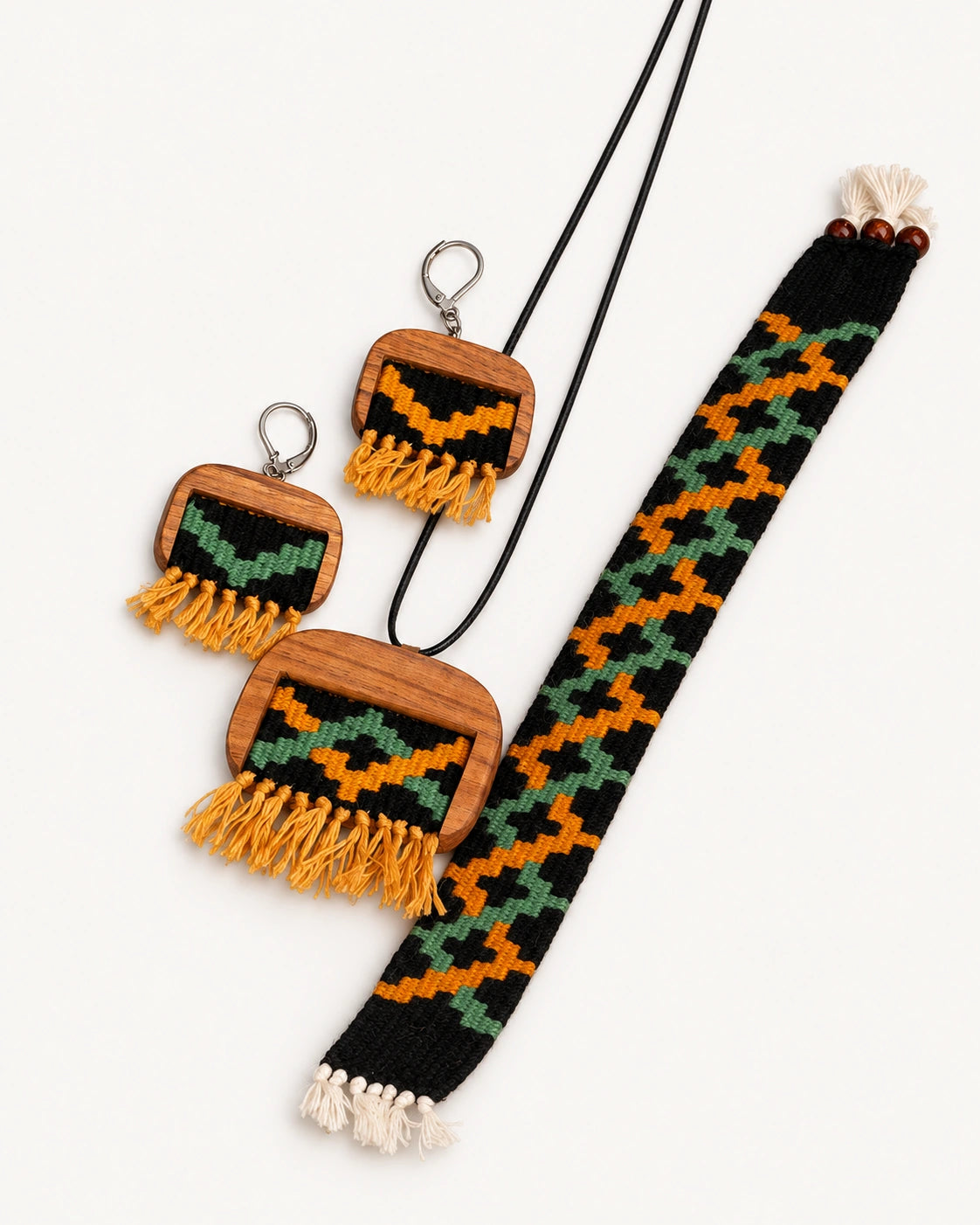 Citrus Zigzag Kilim Jewellery Set